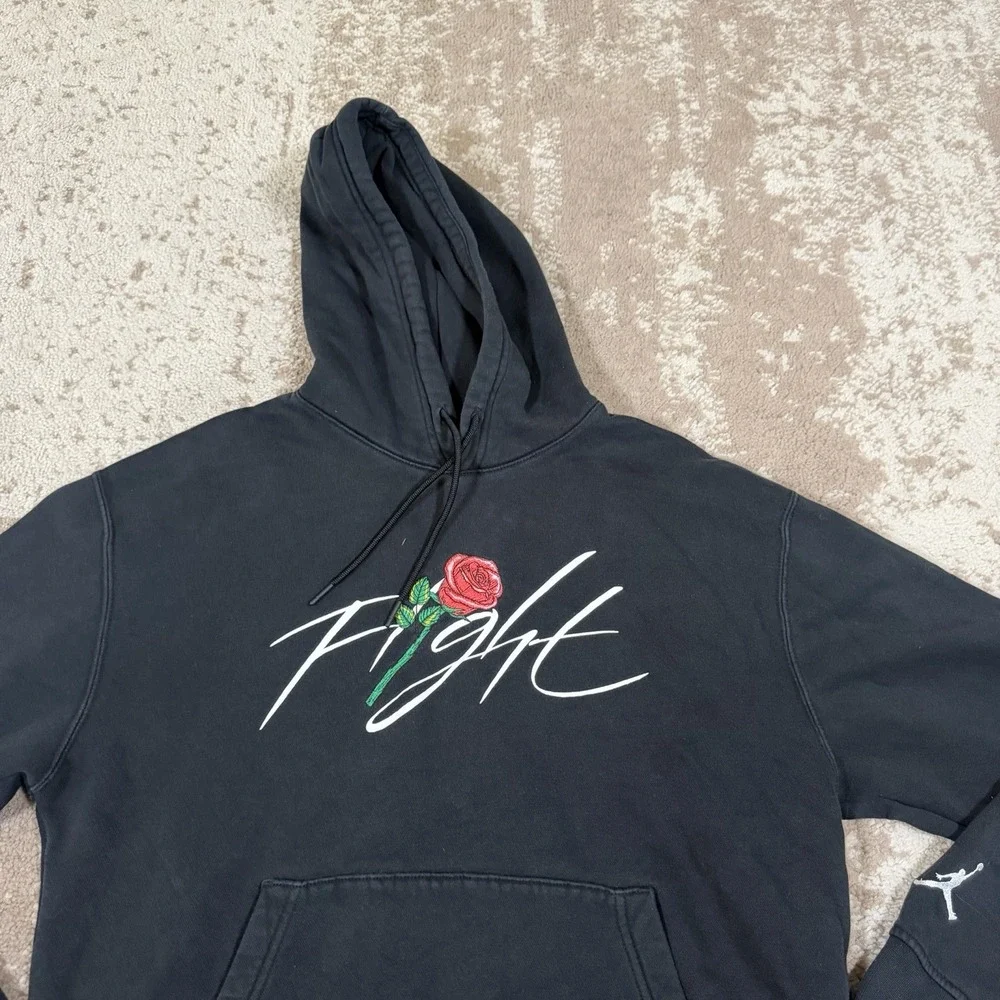 Jordan Hoodie Mens M Black Fight Rose Sorry For Your Loss Tour 1992 Nike